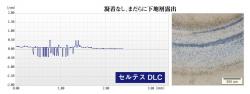 セルテスDLC：凝着なし、まだらに下地層露出