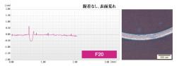 F20：凝着なし、表面荒れ